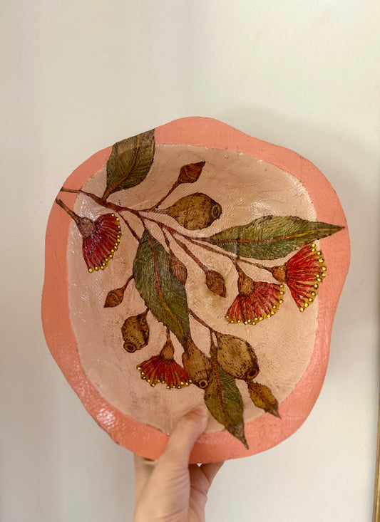 AAA big sale on Pink hand burnt plate!